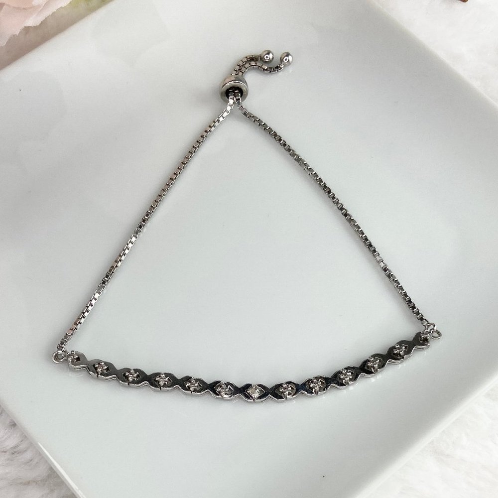 Sterling Silver Adjustable Bracelet 925 Stamped